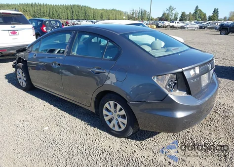 2012 Honda Civic Lx from USA, damaged, VIN 2HGFB2F5XCH605955
